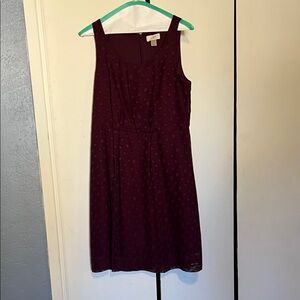 LOFT Deep Purple Midi Dress